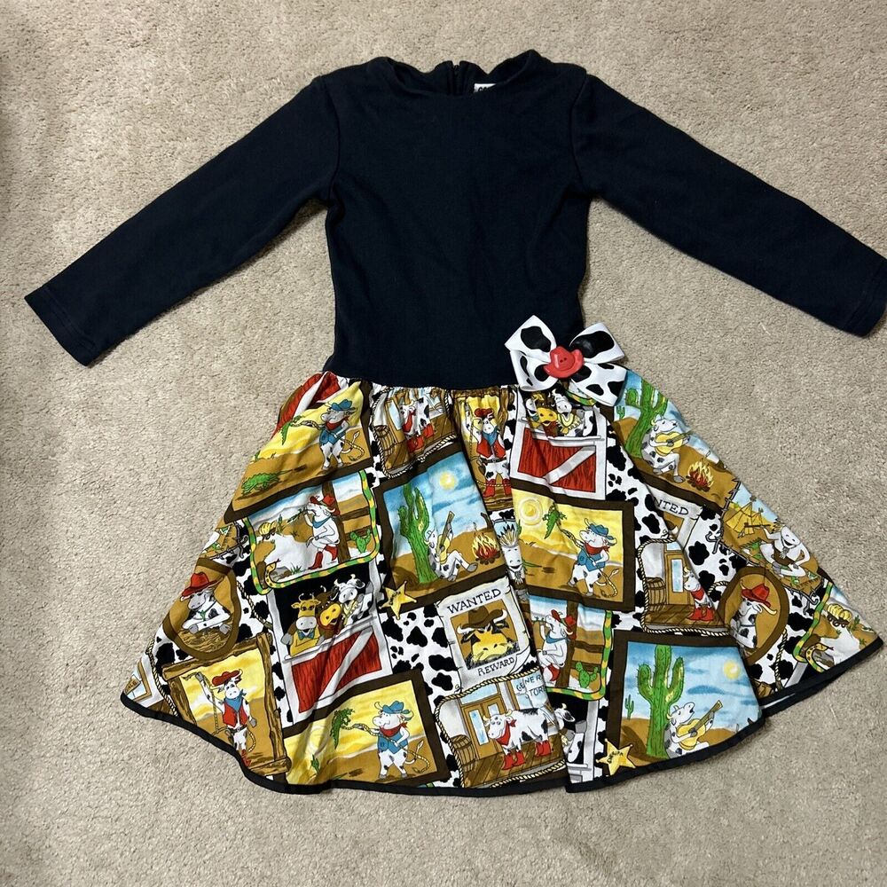 Vintage 90’s Cookie Crunchers By C.I. Castro Dress Farm Animals, Cows, Barnyard